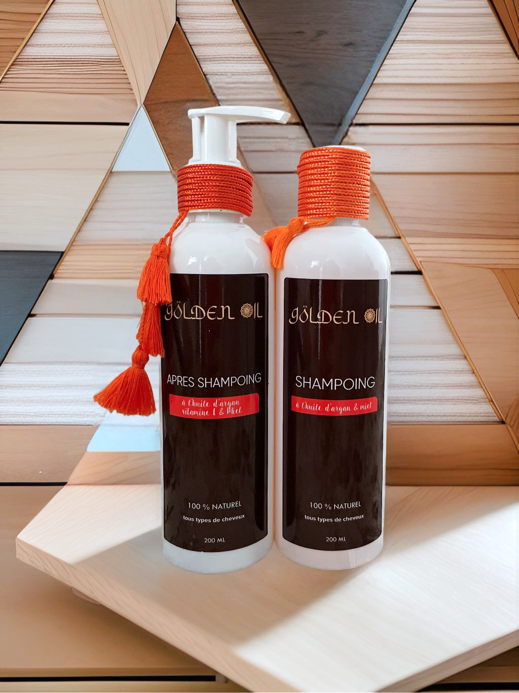 Pack shampoing et après shampoing à l'argan et au miel